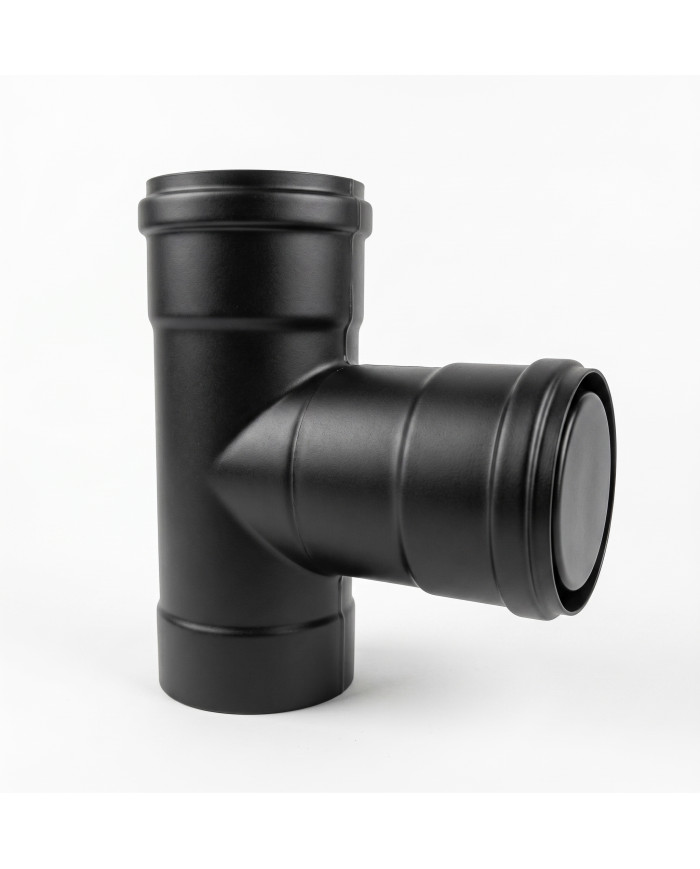TEE REGISTRO PELLET A INOX D 80 MM